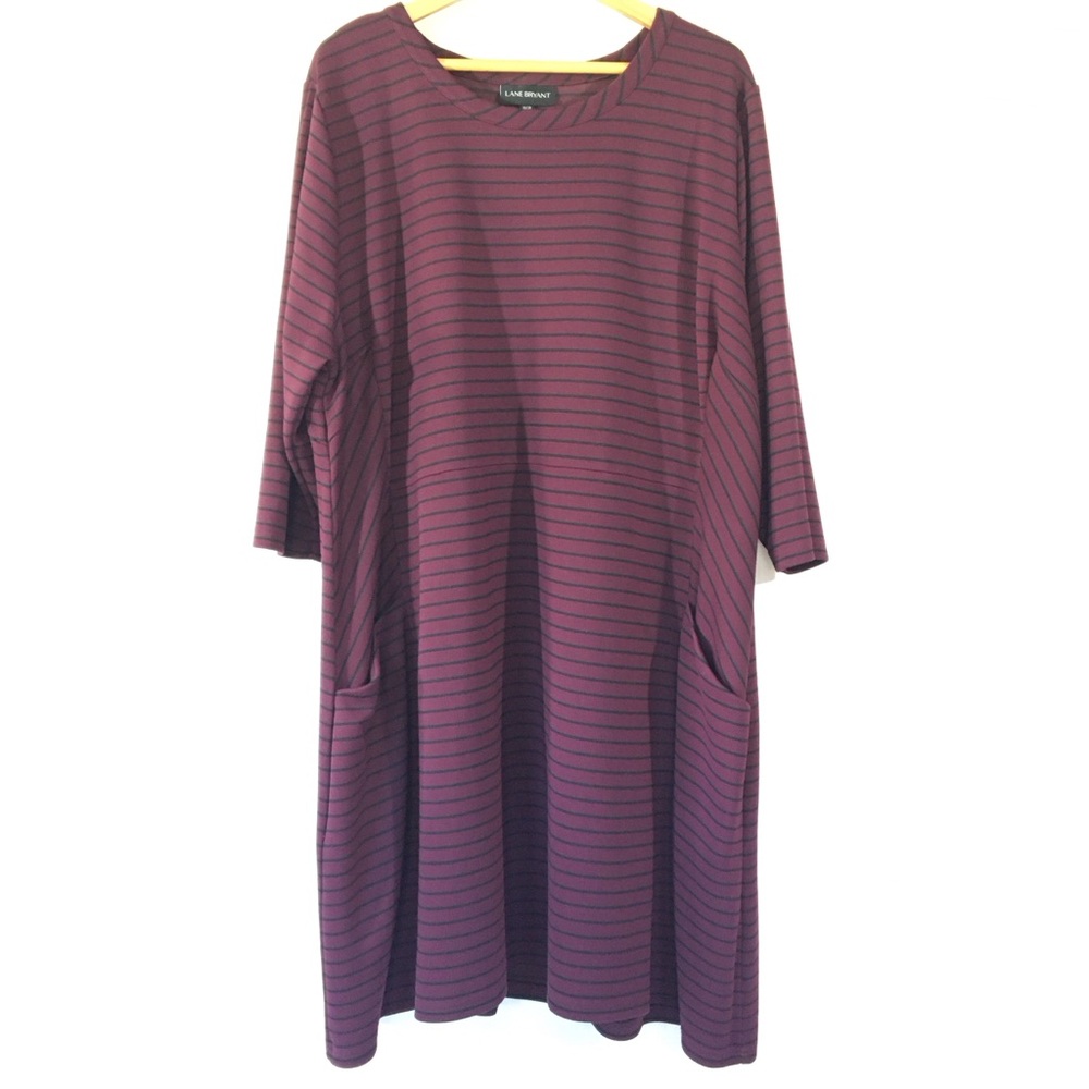 Lane‎ Bryant Waffle Knit Stripe Dress